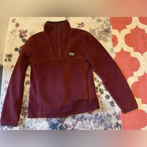 L.L.Bean Half Zip Pullover. Burgundy Color
